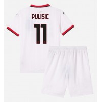 Camiseta AC Milan Christian Pulisic #11 Visitante Equipación para niños 2024-25 manga corta (+ pantalones cortos)